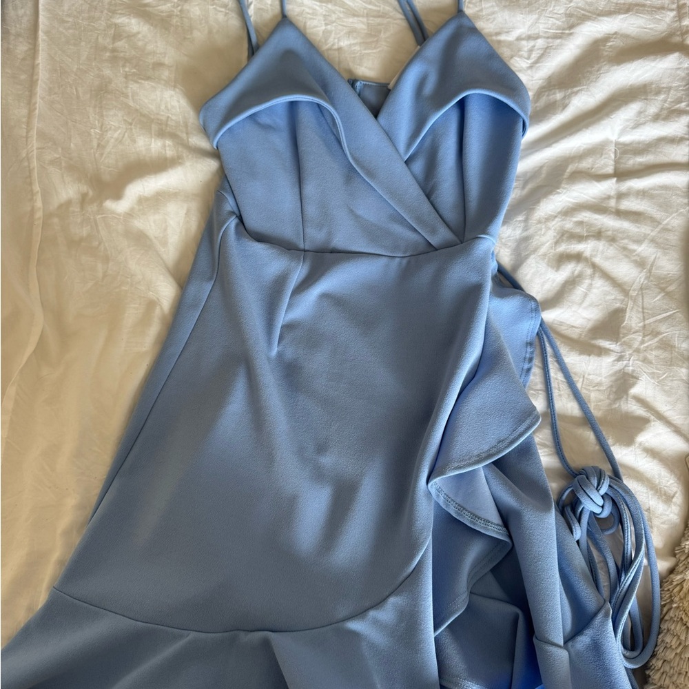 Lucy in the Sky Blue Wrap Dress